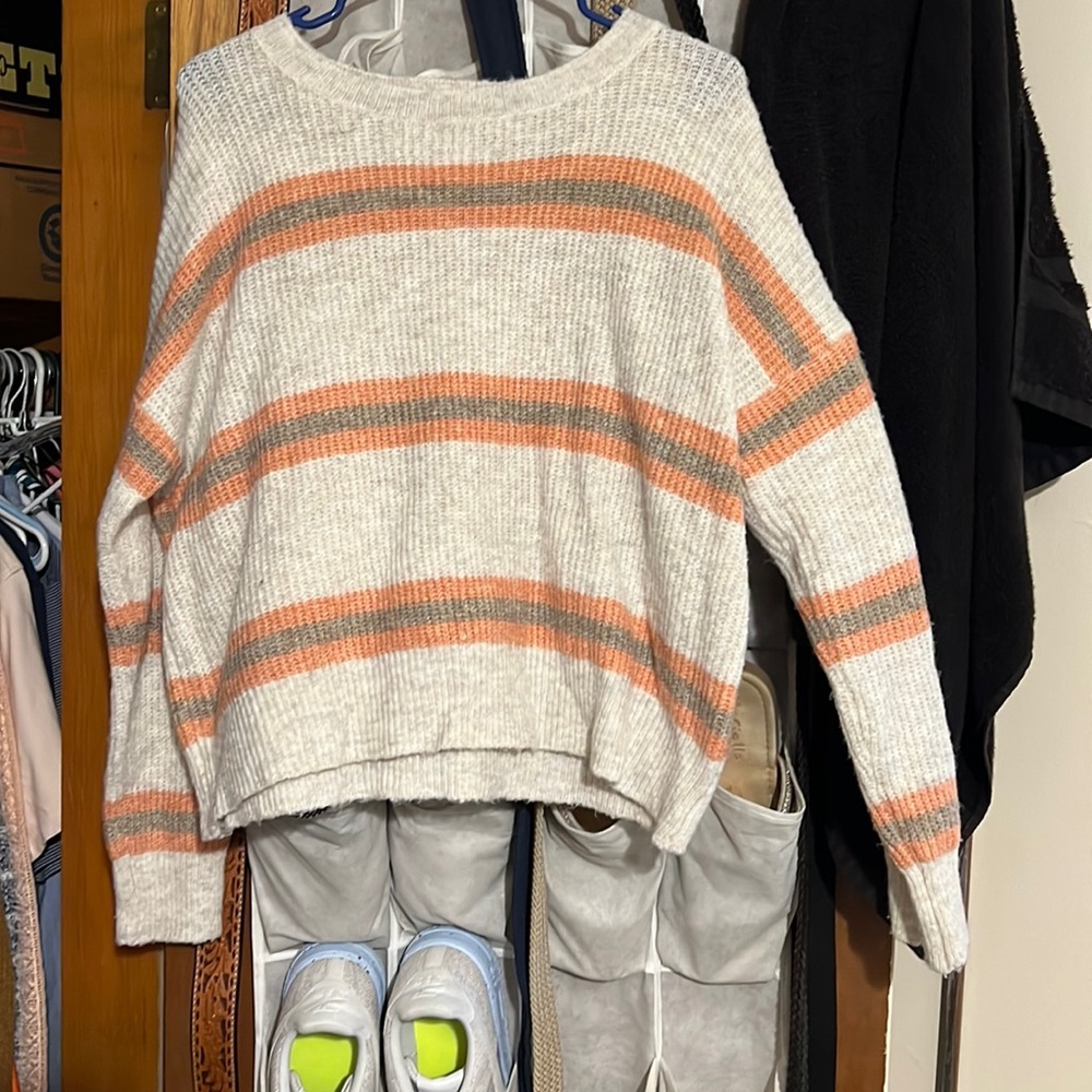 Tan striped sweater